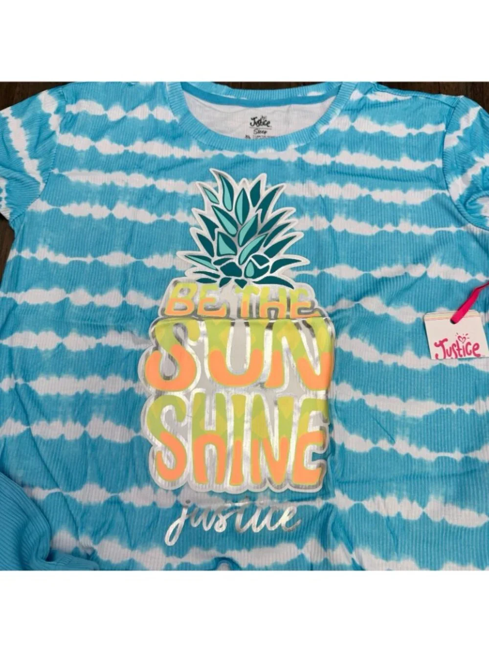 Justice Shorts Pajama Set 2 Piece Size XL